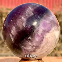 1.12LB Natural Fluorite ball Colorful Quartz Crystal Gemstone Healing
