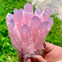 1.19LB Newly Discovered pink Phantom Quartz Crystal Cluster Minerals