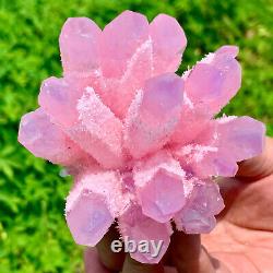 1.19LB Newly Discovered pink Phantom Quartz Crystal Cluster Minerals
