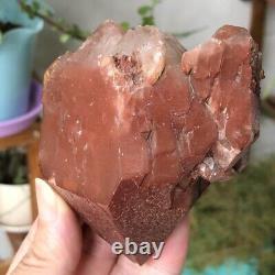 1.1lb Rare Natural Red Ghost Quartz Crystal Cluster Raw Rough Mineral Specimens