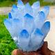 1.25lb New Find Blue Phantom Quartz Crystal Cluster Mineralspecimenhealing