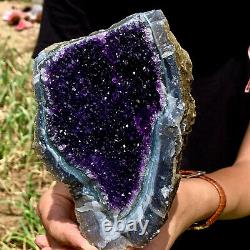 1.27LB Natural Amethyst geode quartz cluster crystal specimen Healing