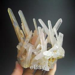 1.2LBS Quartz Crystal Cluster with Hematite, China-q1006