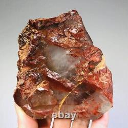 1.2lb Natural Red Ghost Pyramid Quartz Crystal Cluster Vug Raw Mineral Specimens