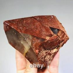 1.2lb Natural Red Ghost Pyramid Quartz Crystal Cluster Vug Raw Mineral Specimens