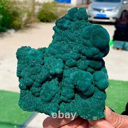 1.42LB Natural chrysocolla/Malachite transparent cluster rough mineral sample