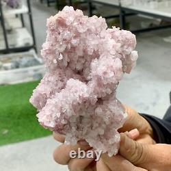 1.4LB Beautiful green strawberry quartz crystal cluster mineral specimen healing