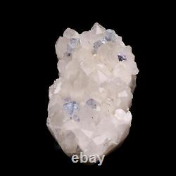1.4lb Natural Clear Blue Cube Fluorite Quartz Crystal Cluster Mineral Specimen