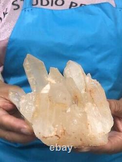 1.58LB Clear Natural Beautiful White QUARTZ Crystal Cluster Specimen DH1029