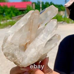 1.65LB Natural White Crystal Cluster Mineral Specimen Quartz Crystal Healing