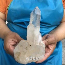 1.67LB Natural White Quartz Crystal Cluster Rough Specimen Healing Stone