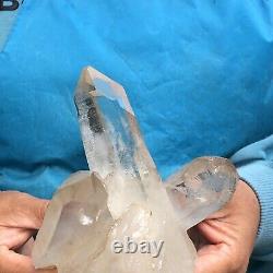 1.69LB Natural White Quartz Crystal Cluster Rough Specimen Healing Stone
