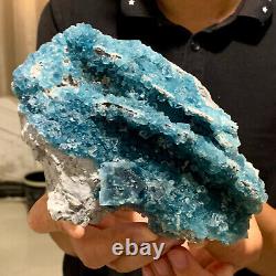1.7 LB Natural blue cubic Fluorite Crystal Cluster mineral sampl