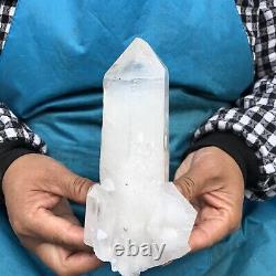 1.84LB Natural Transparent White Quartz Crystal Cluster Specimen Healing 411