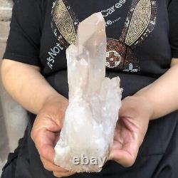 1.84LB Natural and beautiful white quartz crystal cluster specimen healing