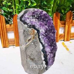 1.85LB Natural Amethyst geode quartz cluster crystal specimen Healing