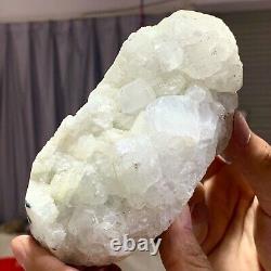 1.85LB Natural white Calcite quartz crystal cluster mineral specimen healing