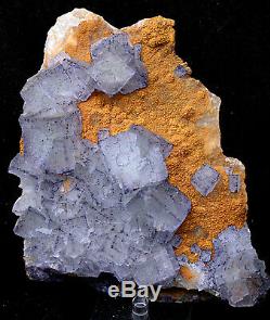 1.8lb NATURAL Blue Purple Green Cubic FLUORITE Crystal Cluster Mineral Specimen