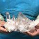 1.91lb Natural White Clear Quartz Crystal Cluster Rough Healing Specimen