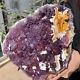 1.92lb Natural Purple Cubic Fluorite Crystal Cluster Mineral Sample