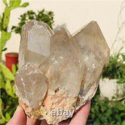1.9lb Rare Natural white Ghost Quartz Crystal Cluster Raw Rough Mineral Specimen