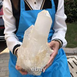 10.47 Natural rare white water crystal cluster backbone mineral specimen
