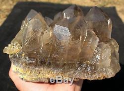 10.53lb New Find NATURAL Clear Golden RUTILATED QUARTZ Crystal Cluster Specimen