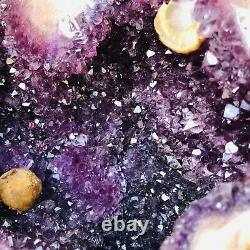 10.77LB Natural Amethyst geode quartz cluster crystal specimen Healing S972