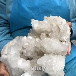 10.78LB Natural Transparent White Quartz Crystal Cluster Specimen Healing 618