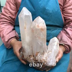 10.86LB Natural Transparent White Quartz Crystal Cluster Specimen Healing 2257