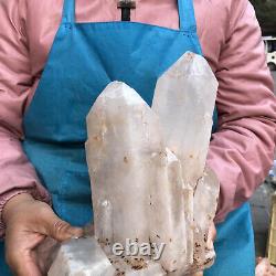 10.86LB Natural white crystal cluster single point mineral specimen Healing