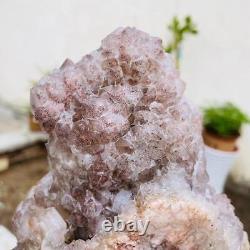 10.8LB Unique Natural Amethyst Strawberry Quartz Crystal Cluster Raw Specimen
