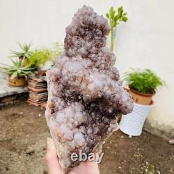 10.8LB Unique Natural Amethyst Strawberry Quartz Crystal Cluster Raw Specimen