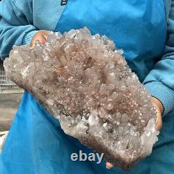 10.91LB Natural Transparent White Quartz Crystal Cluster Specimen Healing