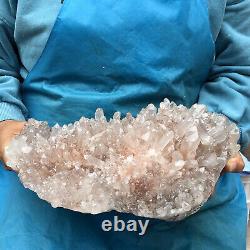 10.91LB Natural white crystal cluster single point mineral specimen Healing