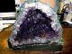 10 Inch Brazilian Dark Amethyst Crystal Cathedral Geode Cluster Polished