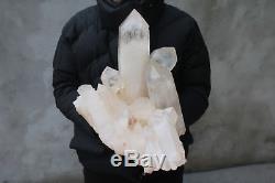 10200g(22.4lb) Natural Beautiful Clear Quartz Crystal Cluster Tibetan Specimen