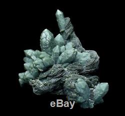103.9g Great Find Green Quartz Crystal Cluster & Calcite Mineral Specimen/China