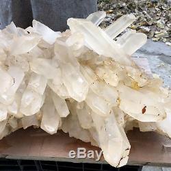 107.8LB Natural clear Quartz Cluster Mineral vug Crystal point Healing 25 TT526