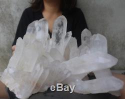 10740g(23.6lb) Natural Beautiful Clear Quartz Crystal Cluster Tibetan Specimen