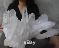 10740g(23.6lb) Natural Beautiful Clear Quartz Crystal Cluster Tibetan Specimen