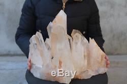 10900g(24lb) Natural Beautiful Clear Quartz Crystal Cluster Tibetan Specimen