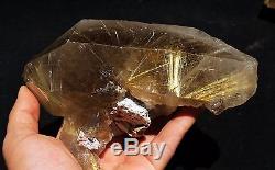 1090g New Find NATURAL Clear Golden RUTILATED QUARTZ Crystal Cluster Specimen