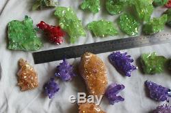 10LB 35 Pieces Rainbow Quartz Crystal Cluster Points Titanium Coating Crystal