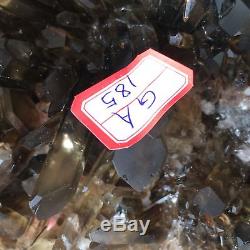 10LB Natural smoky citrine quartz cluster crystal specimen healing 9.2'' GA185