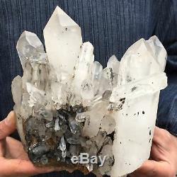 11.48LB Natural Clear quartz cluster Mineral crystal specimen healing 7''ACC5-FA