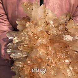 11.59LB Natural White Clear Quartz Crystal Cluster Rough Healing Specimen