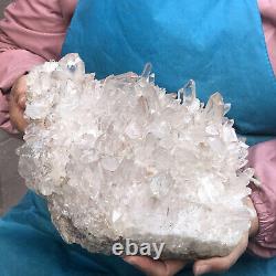 11.61LB Clear Natural Beautiful White QUARTZ Crystal Cluster Specimen GH528
