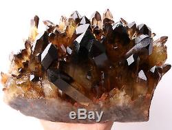 11.73lb Natural Clear Smoky Citrine Quartz Point Crystal Cluster Healing Mineral