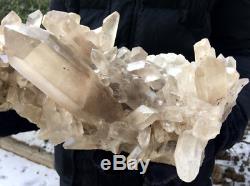 11.7LB Large natural clear quartz rock crystal cluster point specimen reiki heal